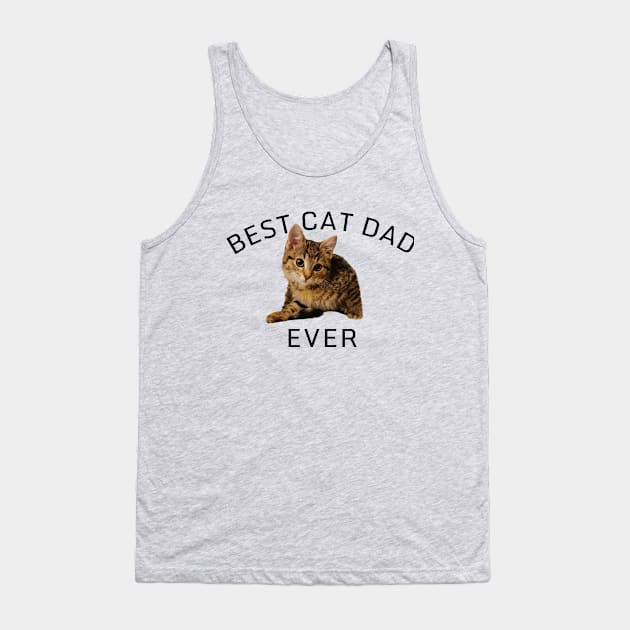 Best Cat Dad Ever Cute Tank Top by K.C Designs